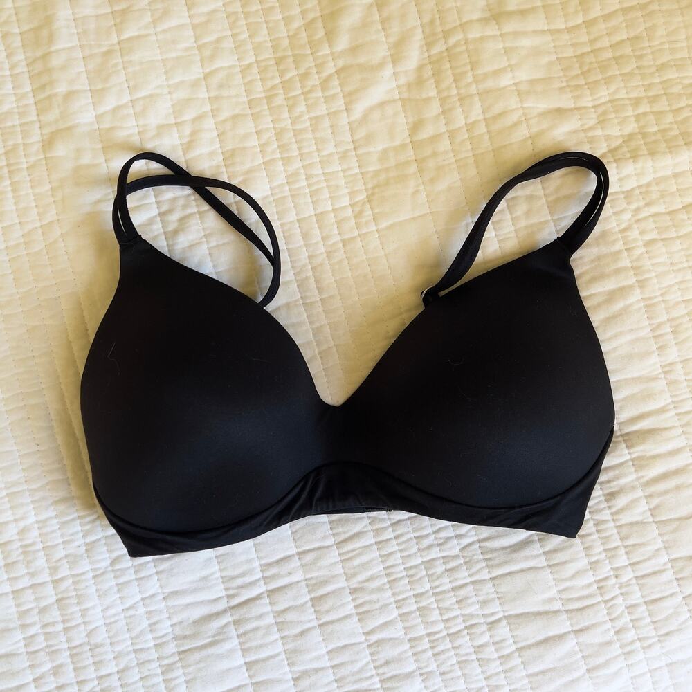 Aerie Real Sunnie Wireless Bra 32DD Black